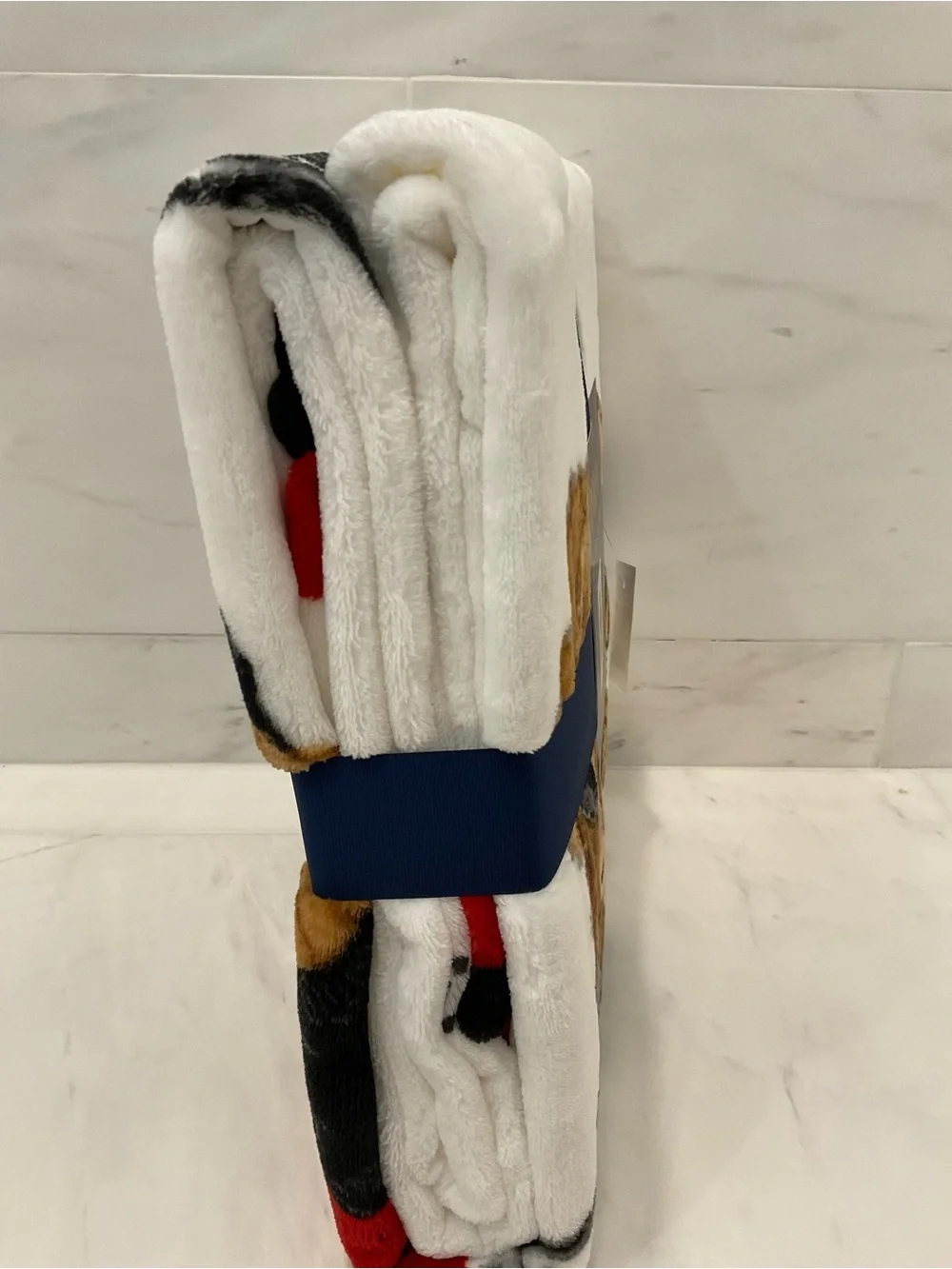 NWT POLO Ralph Lauren White TUXEDO RACING JACKET BEAR 50” X 70” Fleece Blanket